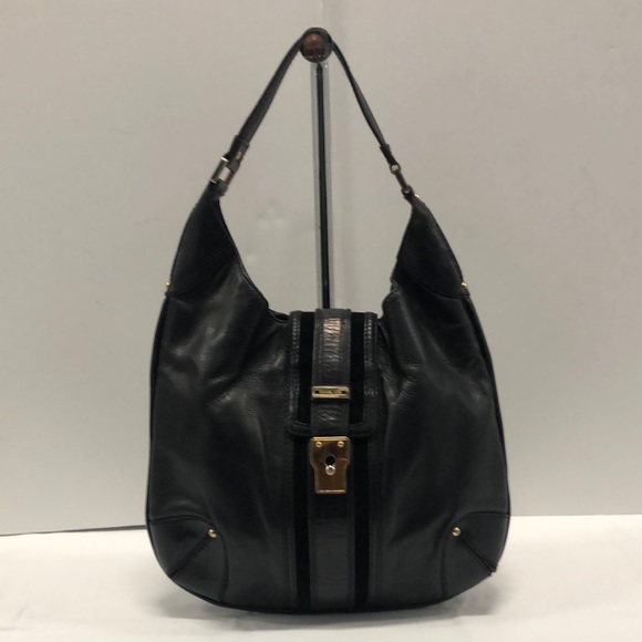 Michael Kors Hobo Elegant Black Leather Shoulder Bag - Picture 1 of 5